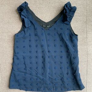 Polka Dot Pattern Sleeveless Blouse